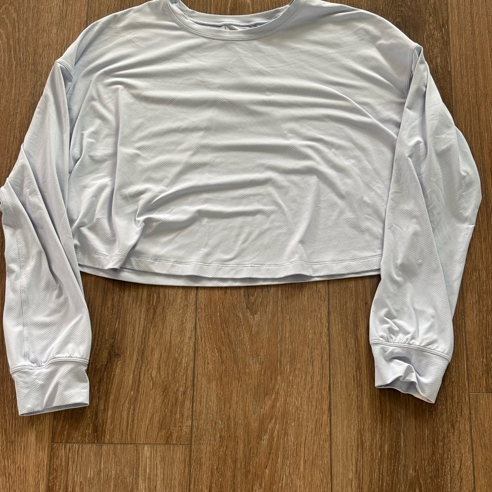 Lululemon Crop Light Blue Shirt